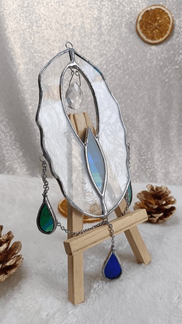 Vulva Queen bleu paon