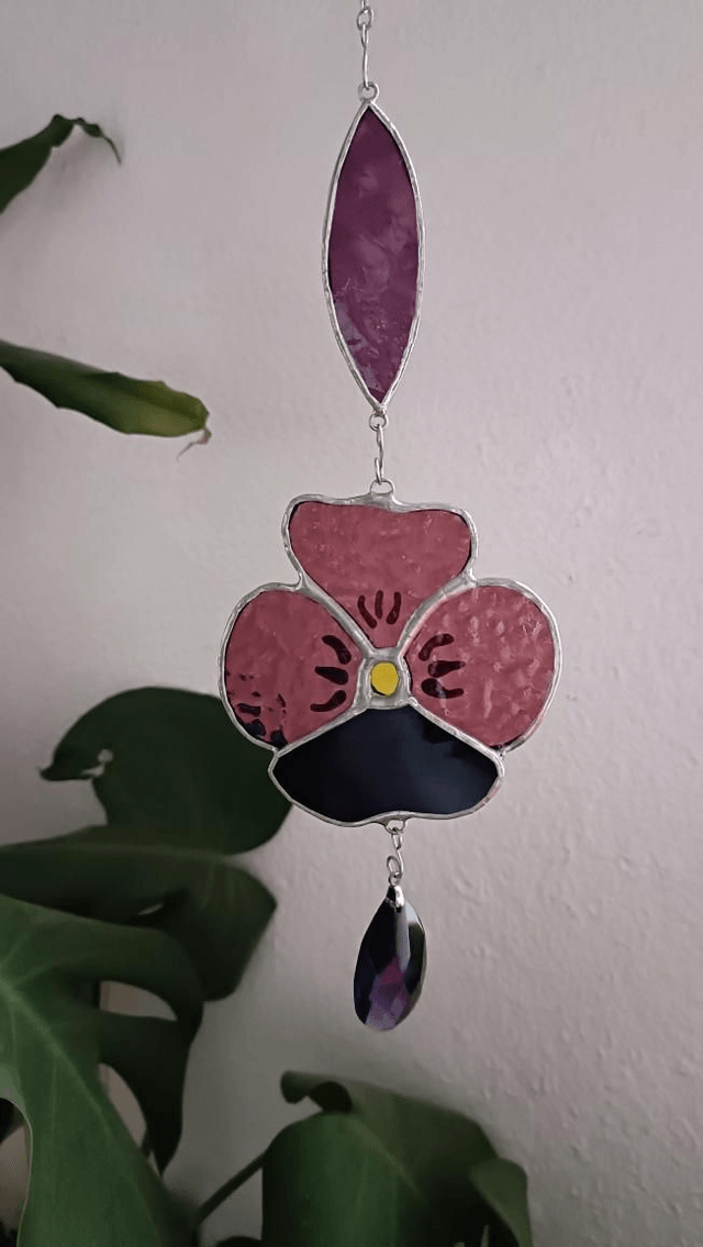 Sun catcher Pensée violette 