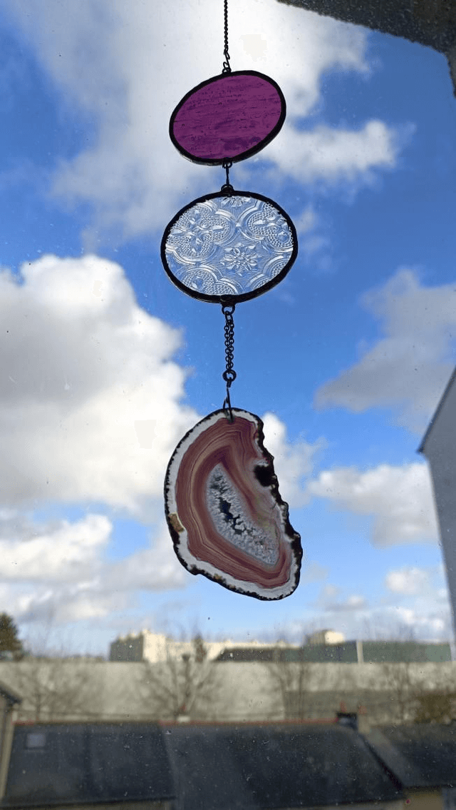 Sun catcher violet agate violet