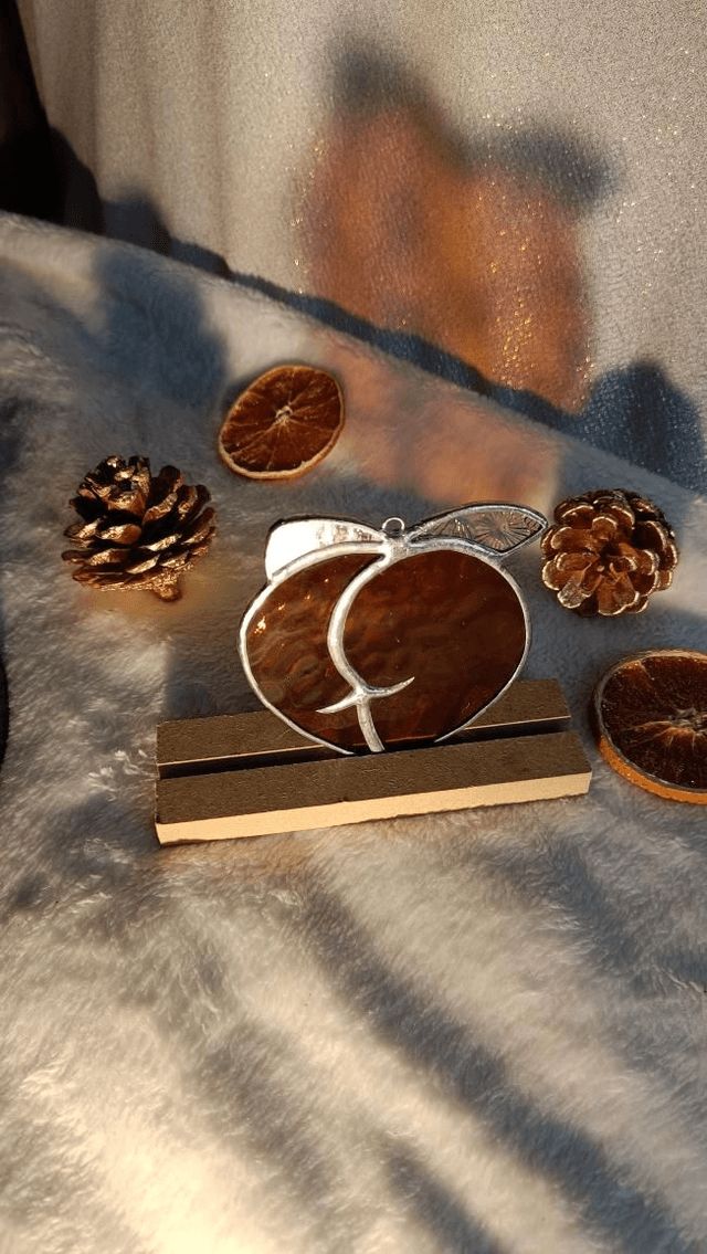 Boule de pêche ambre et irisé 