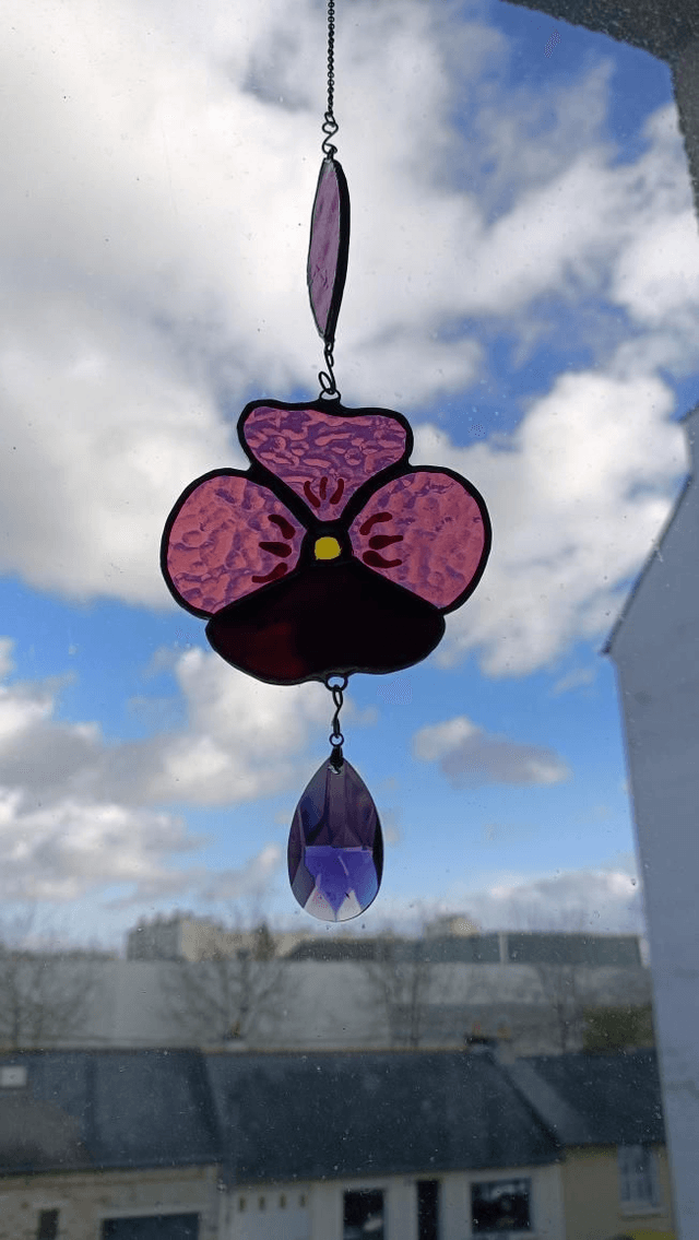 Sun catcher Pensée violette 