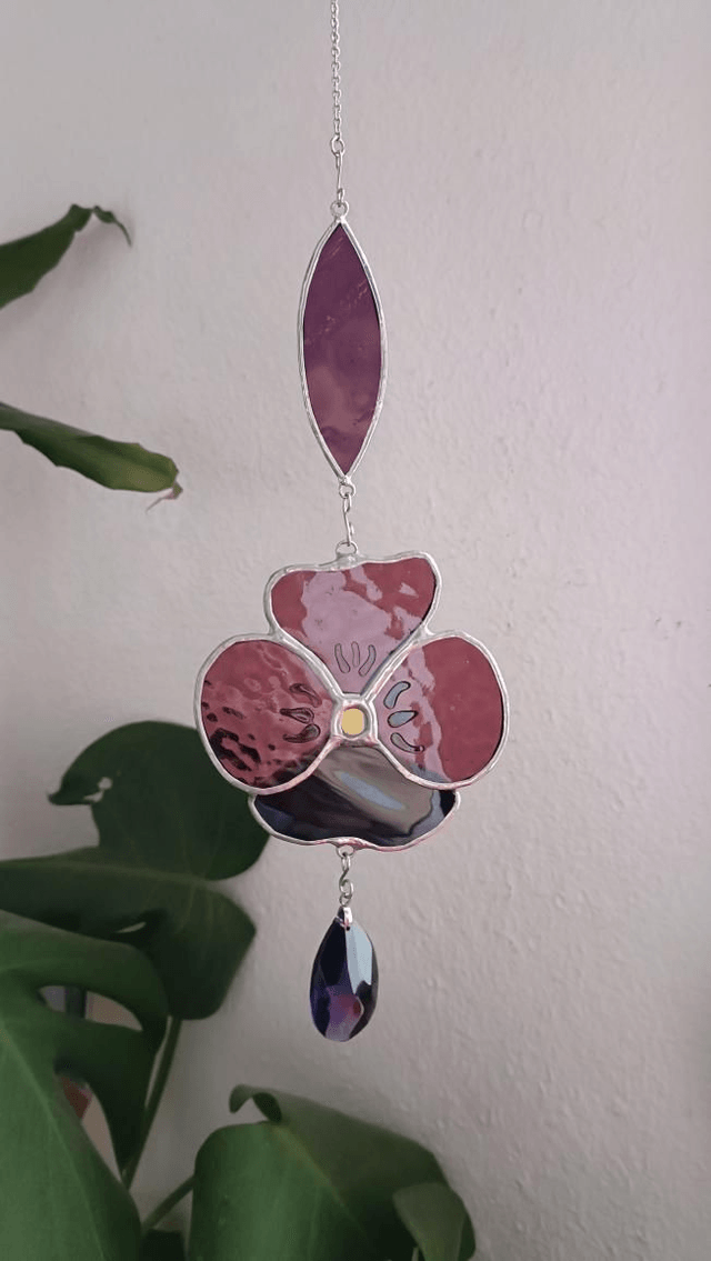 Sun catcher Pensée violette 