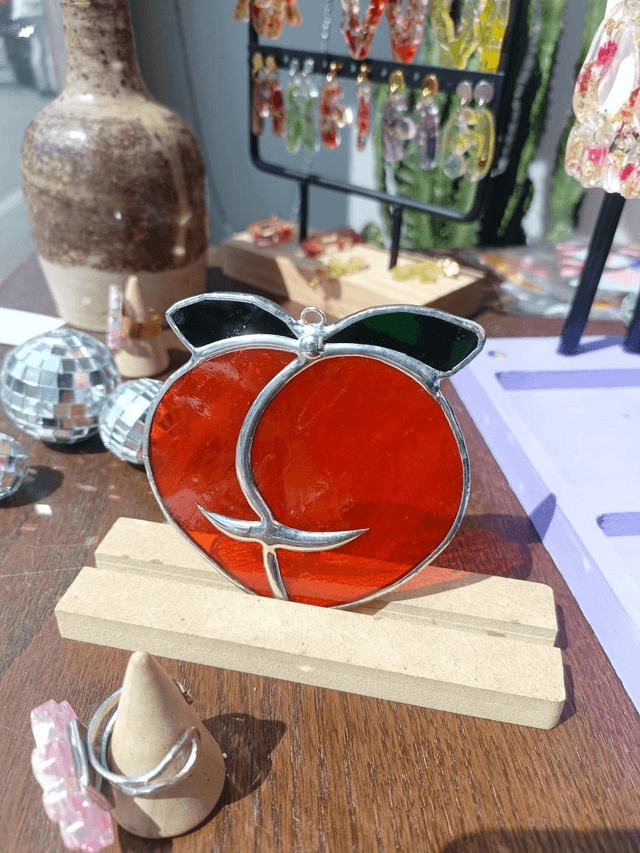 Boule de pêche orange 