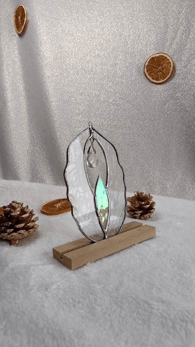 Vulva nacré et verre dentelle 