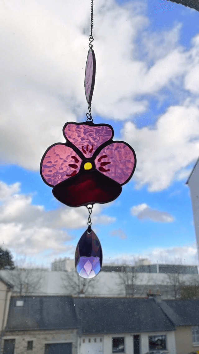 Sun catcher Pensée violette 