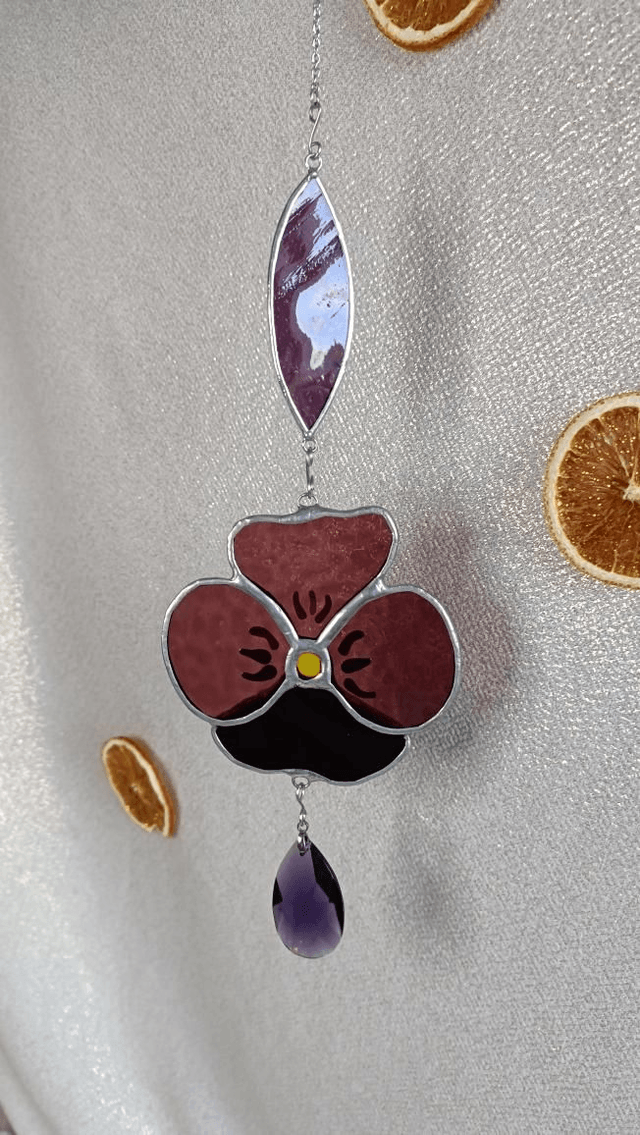 Sun catcher Pensée violette 