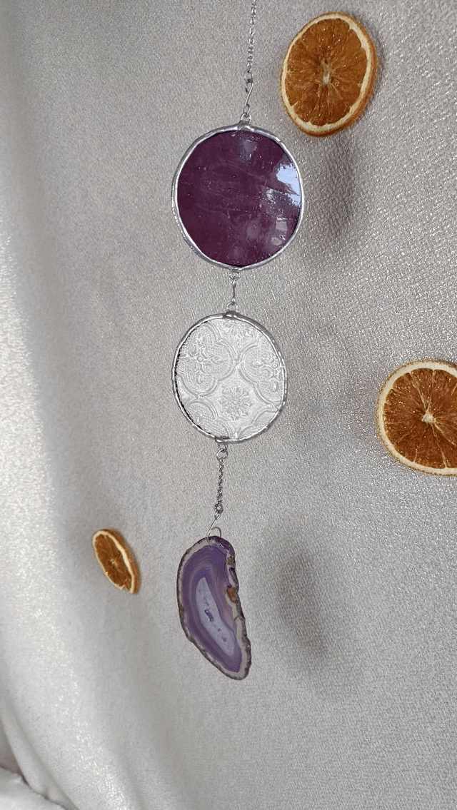 Sun catcher violet agate violet