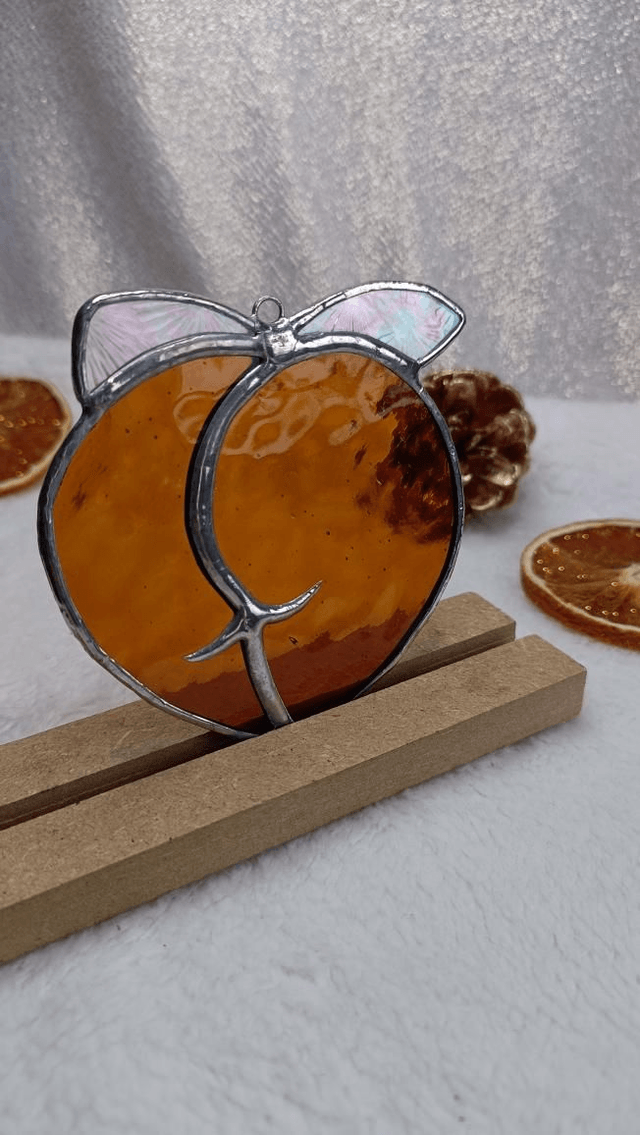 Boule de pêche ambre et irisé 