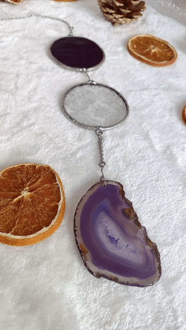 Sun catcher violet agate violet
