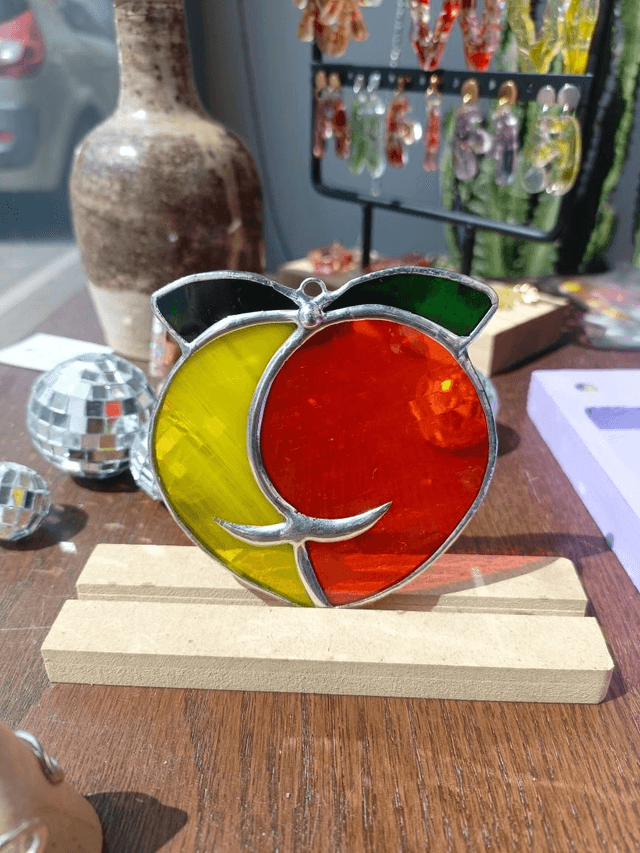 Boule de pêche bigoût jaune et orange 